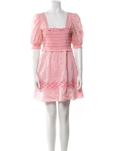 Pre-owned Simkhai Printed Mini Dress In Pink