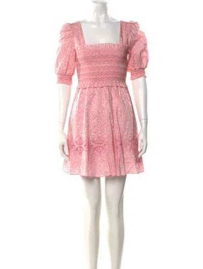 Pre-owned Simkhai Printed Mini Dress In Pink