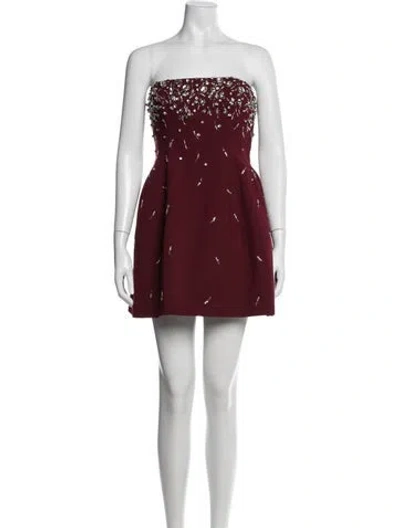 Pre-owned Simkhai Printed Mini Dress In Red
