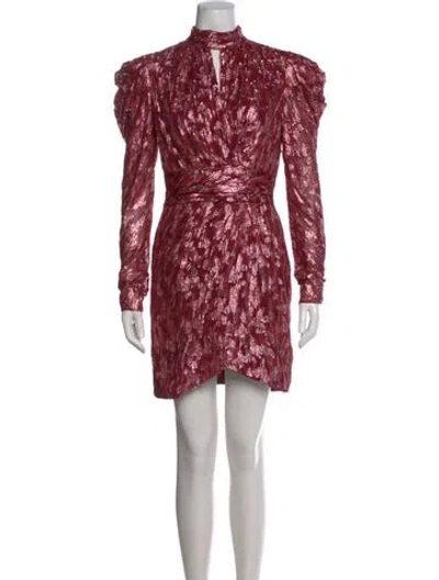 Pre-owned Simkhai Printed Mini Dress In Red