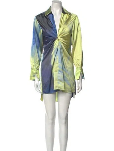 Pre-owned Simkhai Printed Mini Dress W/ Tags In Yellow