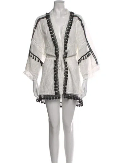 Pre-owned Simkhai Printed Mini Dress In White