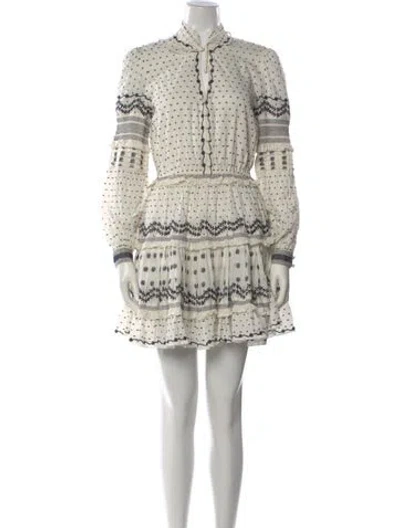 Pre-owned Simkhai Printed Mini Dress In White