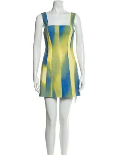 Pre-owned Simkhai Printed Mini Dress In Yellow