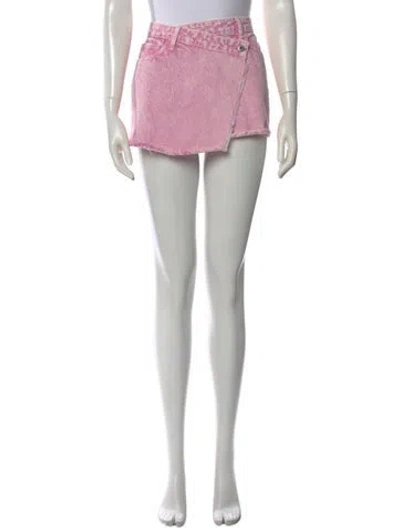 Pre-owned Simkhai Printed Mini Skirt In Pink