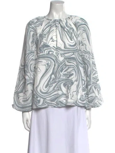 Pre-owned Simkhai Printed Scoop Neck Blouse W/ Tags In Multi