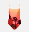 Simkhai Printed Swimsuit In Multi