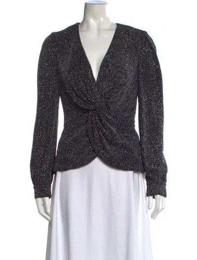 Pre-owned Simkhai Printed V-neck Top In Multi