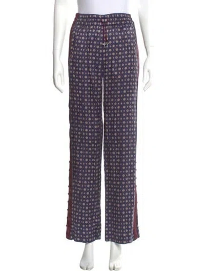 Pre-owned Simkhai Printed Wide Leg Pants In Purple