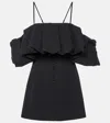 Simkhai Minikleid Aus Einer Baumwoll-leinenmischung Mit Cut-outs In Black