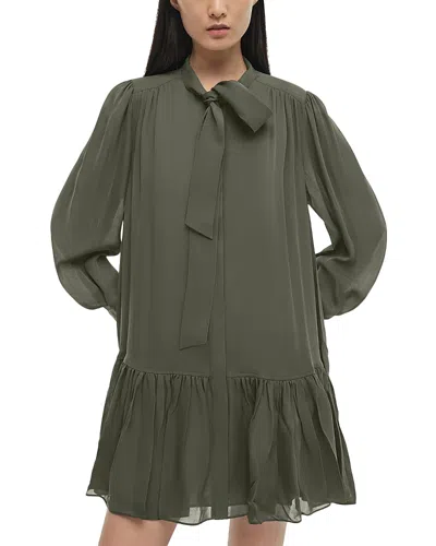 Simkhai Quince Silk Mini Dress In Moss