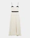 Simkhai Quinlin Bustier Midi Dress In Neutral