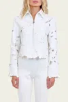 Simkhai Quinn Embroidered Jacket In White In White