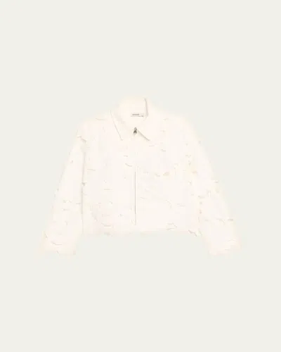 Simkhai Quinn Floral Cut-out Jacket In White