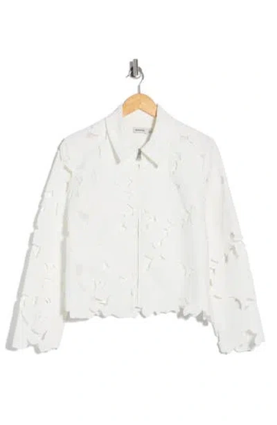 Simkhai Quinn Laser-cut Guipure Lace Jacket In White