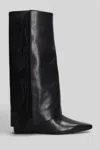 Simkhai Quinn Low Heels Boots In Black Leather In Black