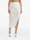 Simkhai Quinton Fringed Midi Skirt In White
