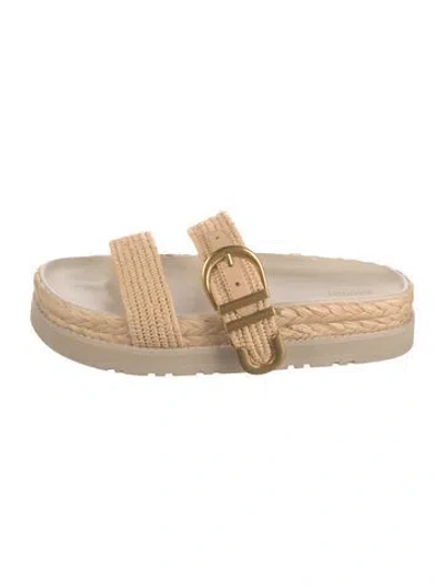 Pre-owned Simkhai Raffia Espadrilles In Neutral