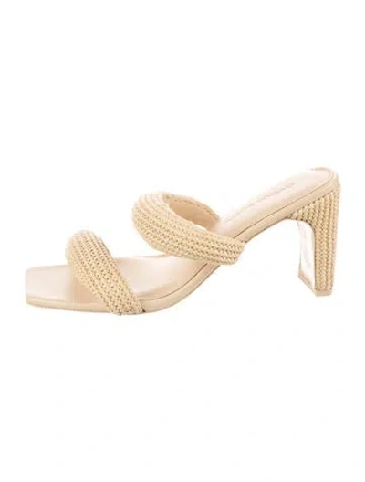 Pre-owned Simkhai Raffia Espadrilles In Neutral