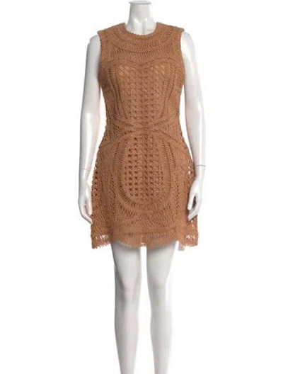 Pre-owned Simkhai Raffia Mini Dress W/ Tags In Orange