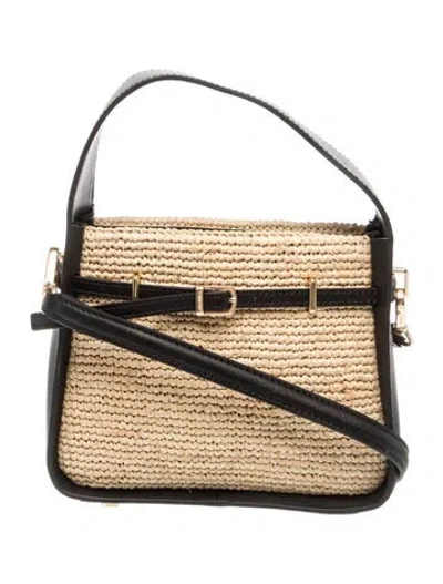 Pre-owned Simkhai Raffia Top Handle Bag In Neutral