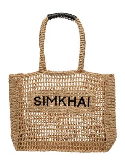 Pre-owned Simkhai Raffia Tote In Brown