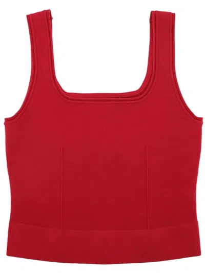 Simkhai Ramaina Square-neck Tank Top In Red