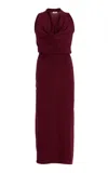 Simkhai Ramona Cowl Neck Maxi Dress In Burgundy