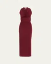 Simkhai Ramona Knit Cowl-neck Midi Dress In Burgundy
