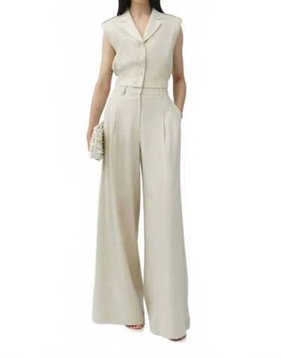 Simkhai Ramsey Linen Wide Leg Pants In Sand In White