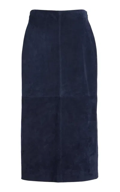 Simkhai Raven Midi Pencil Skirt In Blue