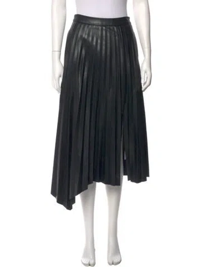 Pre-owned Simkhai Raw-edge Trim Midi Length Skirt In Black