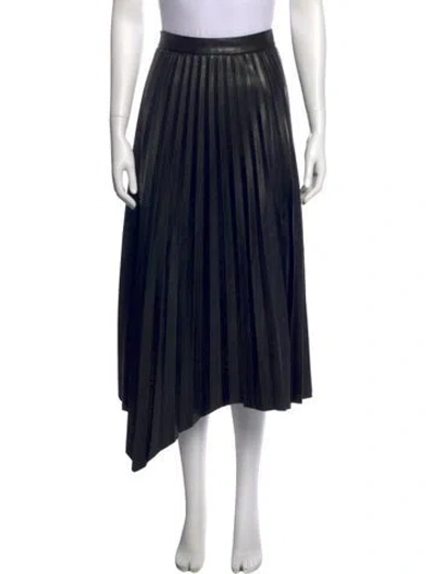 Pre-owned Simkhai Raw-edge Trim Midi Length Skirt In Black
