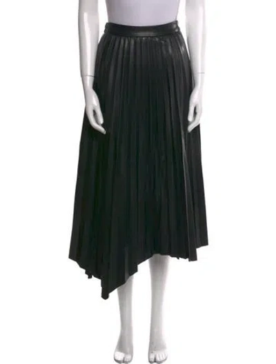 Pre-owned Simkhai Raw-edge Trim Midi Length Skirt In Black