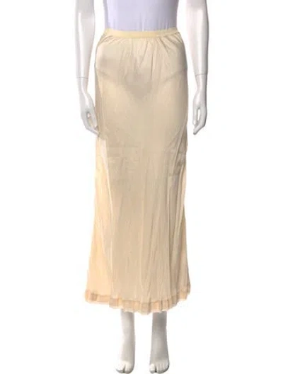 Pre-owned Simkhai Raw-edge Trim Midi Length Skirt In Neutral