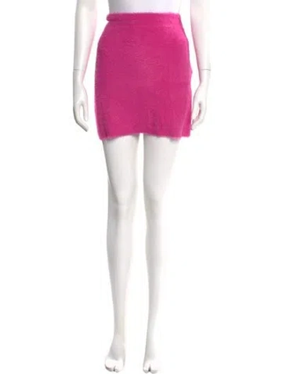 Pre-owned Simkhai Raw-edge Trim Mini Skirt W/ Tags In Pink