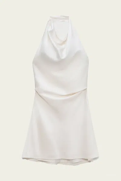 Simkhai Reanna Satin Mini Dress In Ivory In Multi