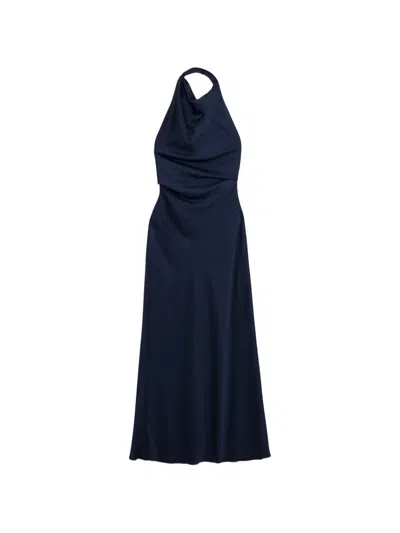 Simkhai Reannon Draped Gown In Blue
