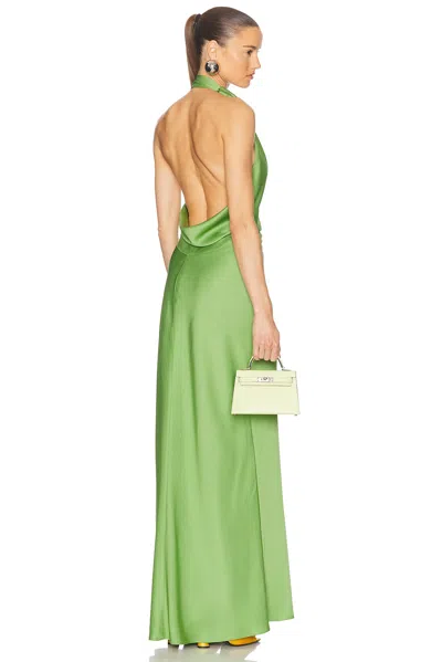 Simkhai Reannon Draped Gown In Green