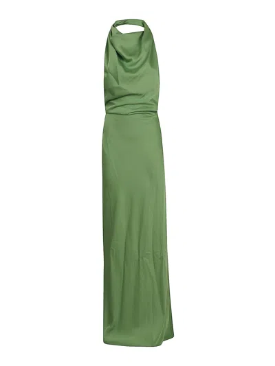 Simkhai Reannon Draped Gown In Green
