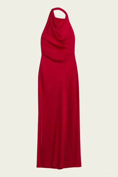 Simkhai Reannon Draped Gown In Lipstick In Red