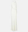 Simkhai Reannon Draped Satin Gown In White