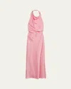 Simkhai Reannon Draped Gown In Dusty Rose