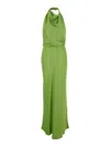 Simkhai Satin Reannon Gown In Green