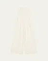 Simkhai Rebecca Strapless Corded Lace Wide-leg Jumpsuit In White
