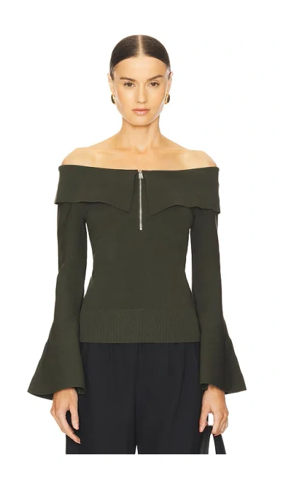 Simkhai Rebecka Off Shoulder Top In Moss