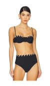 Simkhai Recca Balconette Bikini Top Black White In Black & White