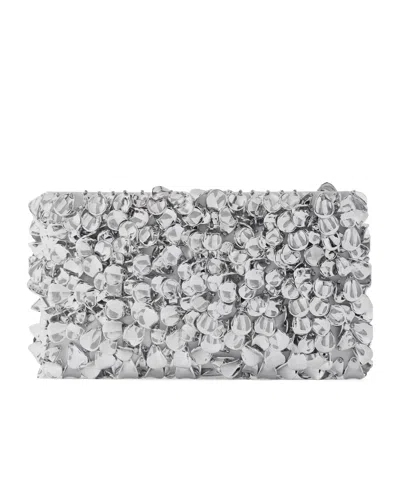 Simkhai Reese Beaded Chain-strap Clutch Bag In Silver