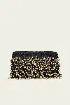 Simkhai Reese Beaded Fringe Clutch In Black