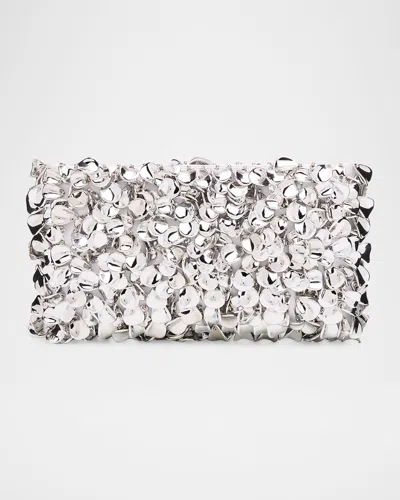 Simkhai Reese Beaded Chain-strap Clutch Bag In Silver